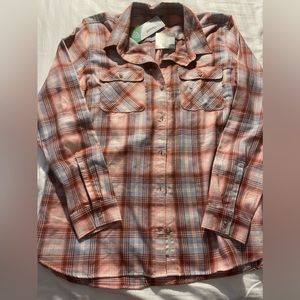 New with tags- Tall extra large Eddie Bauer, tencel button up shirt. TXL